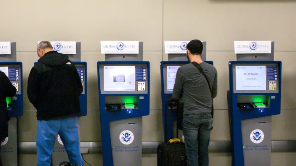 Global Entry and APC Kiosks, located at international airports